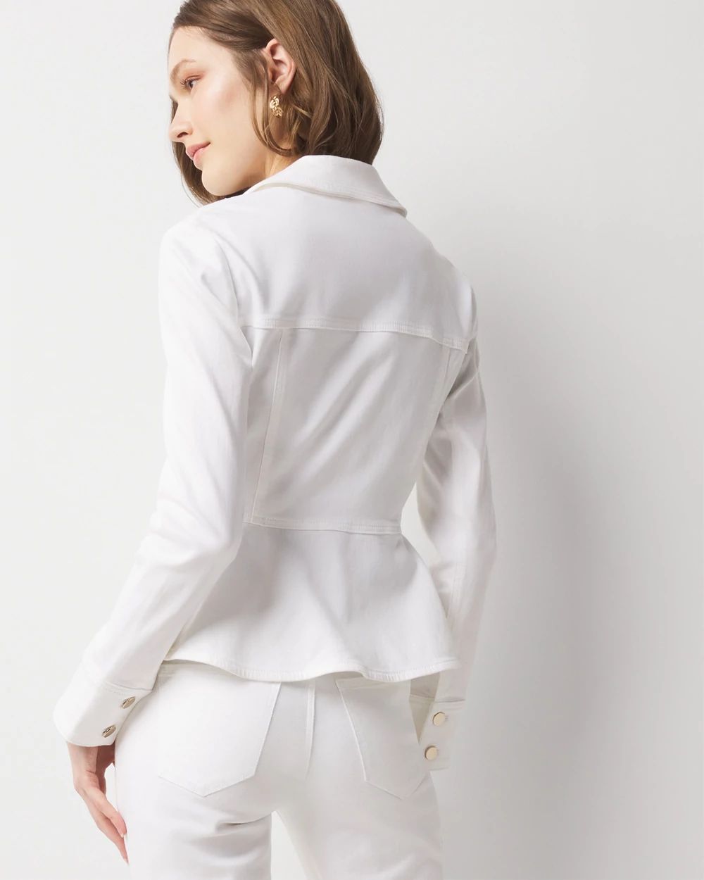 Denim Peplum Jacket | White House Black Market